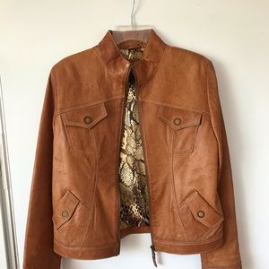 Gian Mori leather jacket Brown XL